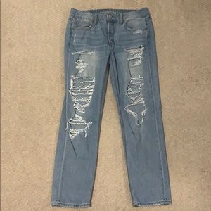 Distressed mom jeans. Worn twice!